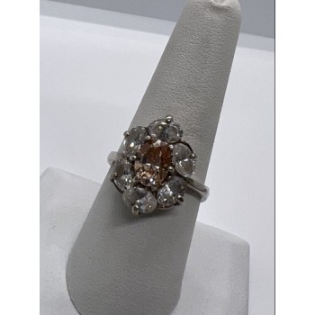 925 Sterling Silver CZ Ring Size 8