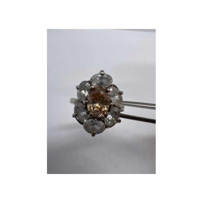925 Sterling Silver CZ Ring Size 8