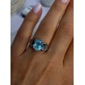 925 Sterling Silver Topaz Ring Size 7