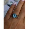 925 Sterling Silver Topaz Ring Size 7