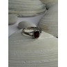 Classy 925 Sterling Silver Garnet Ring Size 8
