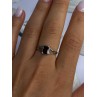 Classy 925 Sterling Silver Garnet Ring Size 8