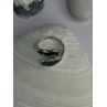 925 Sterling Silver Abalone Ring Size 7.5 Sizable Design