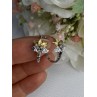 925 Sterling Silver Gold Plated Flowers Earrings Length 0.75 Inch