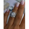 Beautiful Design 925 Sterling Silver Cz Ring Size 5.5