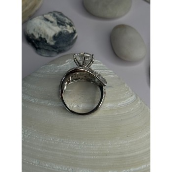 Beautiful Design 925 Sterling Silver Cz Ring Size 5.5