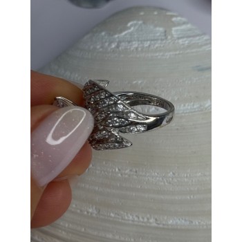 Beautiful Design 925 Sterling Silver Cz Ring Size 5.5