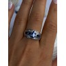 925 Sterling Silver Sapphire & Beryl Ring Size 9