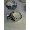 925 Sterling Silver Sapphire & Beryl Ring Size 9