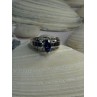925 Sterling Silver Sapphire & Beryl Ring Size 9