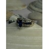 925 Sterling Silver Sapphire & Beryl Ring Size 9