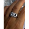 Mens 925 Sterling Silver CZ Ring Size 10