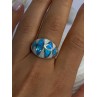 Classy Design 925 Sterling Silver Opal Ring Size 8.5