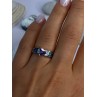 925 Sterling Silver Amethyst & Beryl & Opal Ring Size 6.5