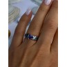 925 Sterling Silver Amethyst & Beryl & Opal Ring Size 6.5