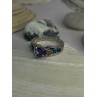 925 Sterling Silver Amethyst & Beryl & Opal Ring Size 6.5
