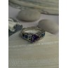 925 Sterling Silver Amethyst & Beryl & Opal Ring Size 6.5