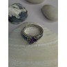 925 Sterling Silver Amethyst & Beryl & Opal Ring Size 6.5