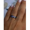 925 Sterling Silver Amethyst & Beryl & Opal Ring Size 6.5