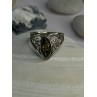 Vintage Classy Design 925 Sterling Silver Amber Ring Size 6