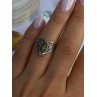 Vintage Classy Design 925 Sterling Silver Amber Ring Size 6