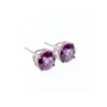 925 Sterling Silver Almandine Stud Earrings
