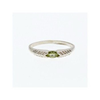 925 Sterling Silver Peridot Ring Size 10.25