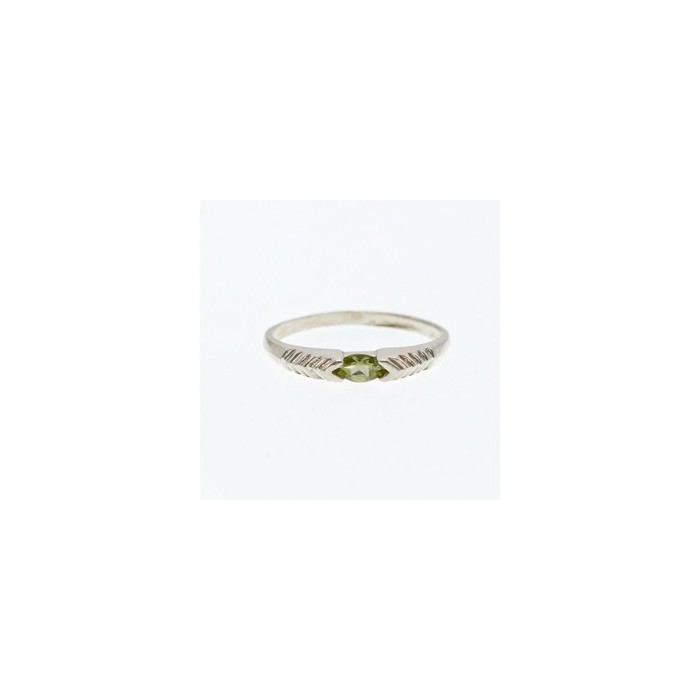 925 Sterling Silver Peridot Ring Size 10.25