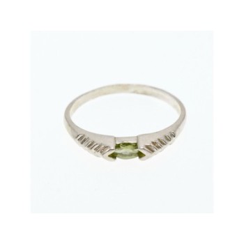 925 Sterling Silver Peridot Ring Size 10.25