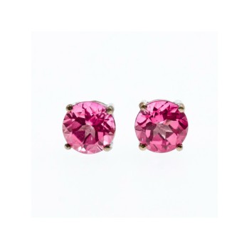 925 Sterling Silver Morganite Stud Earrings
