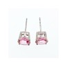 925 Sterling Silver Morganite Stud Earrings