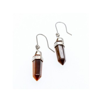 925 Sterling Silver Tiger's Eye Earrings