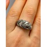 925 Sterling Silver Diamonds Ring Size 8