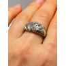 925 Sterling Silver Diamonds Ring Size 8