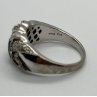 925 Sterling Silver Diamonds Ring Size 8