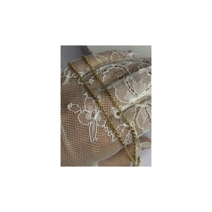 925 Sterling Silver Gold Plated Chain Length 18 Inch