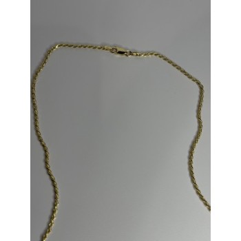925 Sterling Silver Gold Plated Chain Length 18 Inch