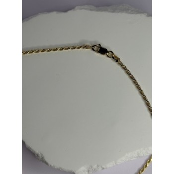 925 Sterling Silver Gold Plated Chain Length 18 Inch