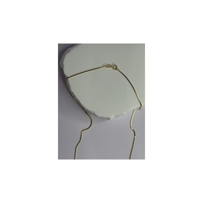 925 Sterling Silver Gold Plated Chain Length 18 Inch