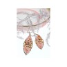 925 STERLING SILVER GOLD PLATED AGATE & SPESSARTINE EARRINGS