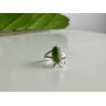 925 Sterling Silver Green Nephrite Ring Size 6.5