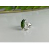 925 Sterling Silver Green Nephrite Ring Size 6.5