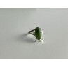 925 Sterling Silver Green Nephrite Ring Size 6.5