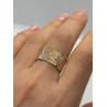 925 Sterling Silver Gold Plated CZ Ring Size 7