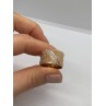 925 Sterling Silver Gold Plated CZ Ring Size 7