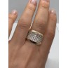925 Sterling Silver Gold Plated & CZ Ring Size 7