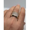 925 Sterling Silver Gold Plated & CZ Ring Size 7