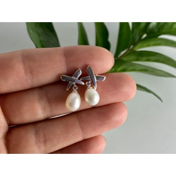 925 STERLING SILVER PEARLS EARRINGS