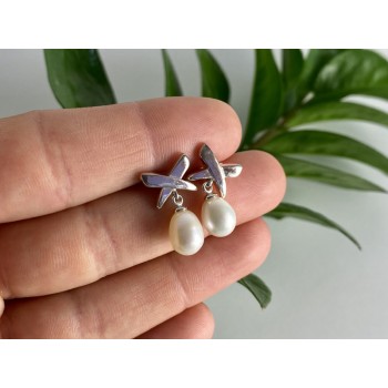 925 STERLING SILVER PEARLS EARRINGS