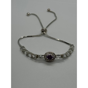 925 STERLING SILVER  MORGANITE & BERYL BRACELET